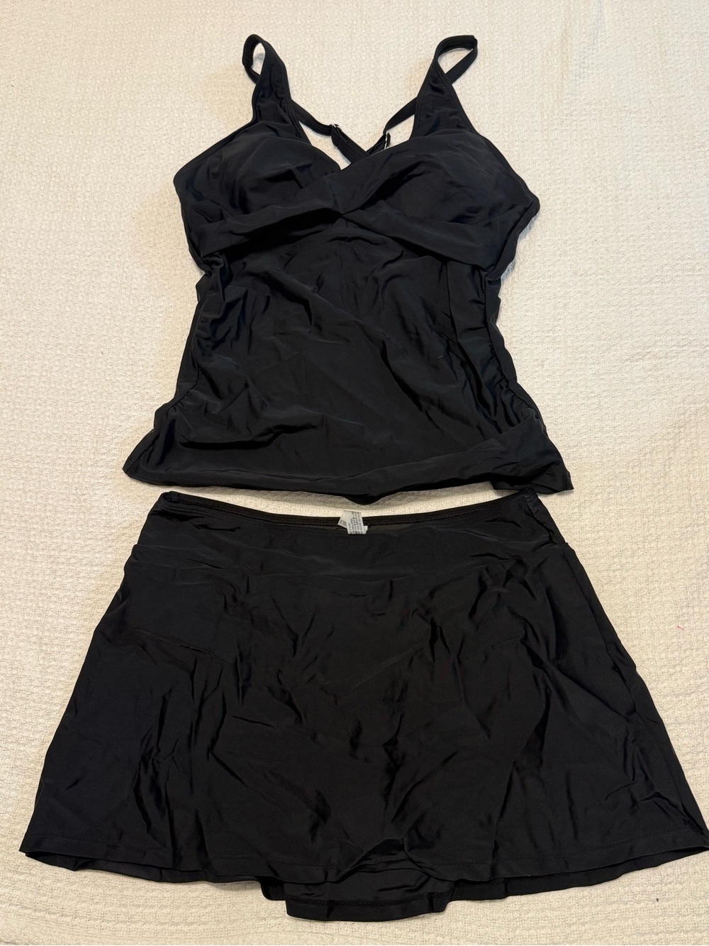 Talisea Women's Black 2 Piece Swim Dress